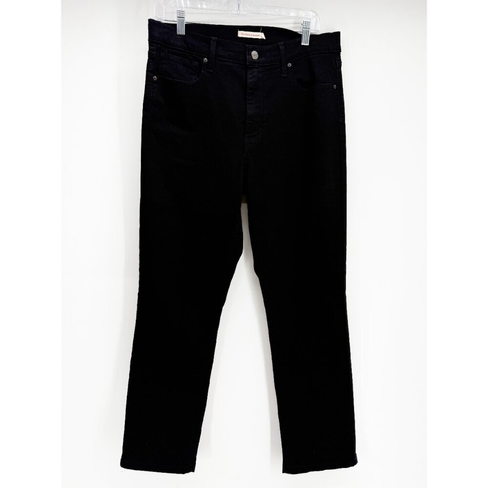 Levi's 724 High Rise Straight Jeans in Soft Black Sz 32 women's - Picture 2 of 12